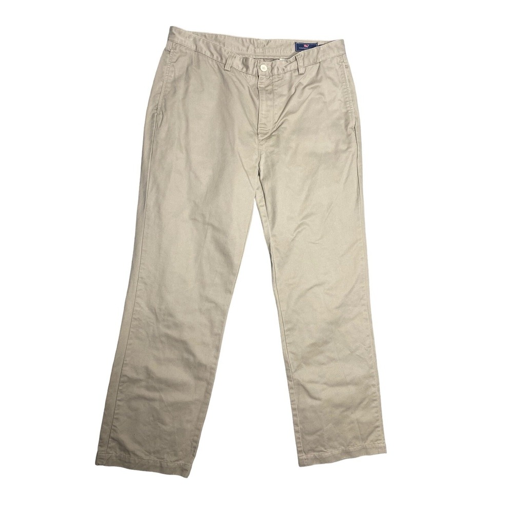 Vineyard Vines Mens Straight Leg Pockets in Tan Casual Wear Size 35x32